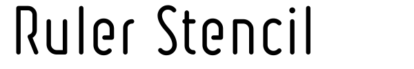 Ruler Stencil font preview